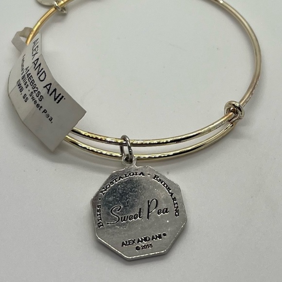 Alex and Ani Bracelet Birth Month Flower Sweet Pea - Picture 2 of 2